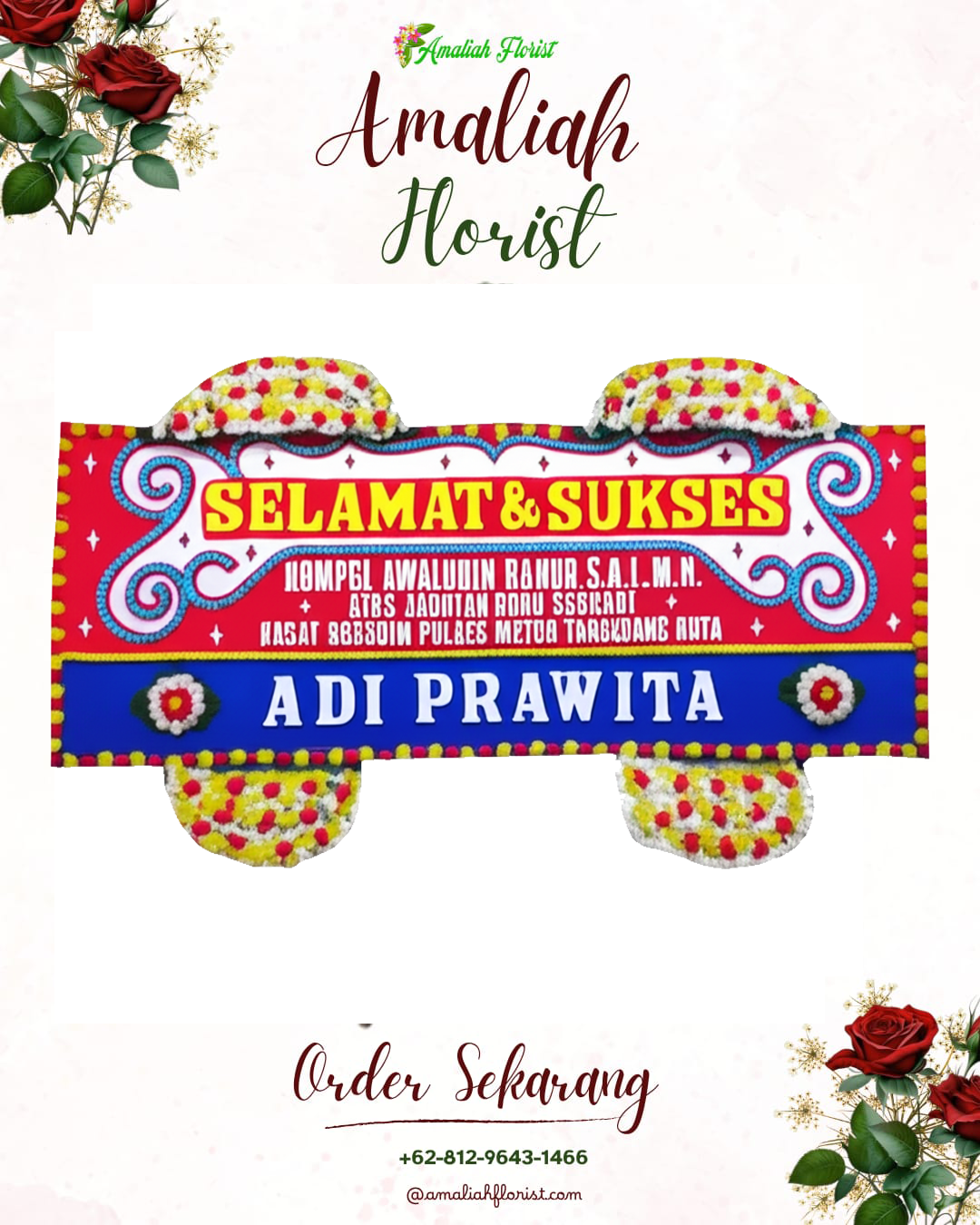 Papan Bunga Ucapan Selamat Sukra